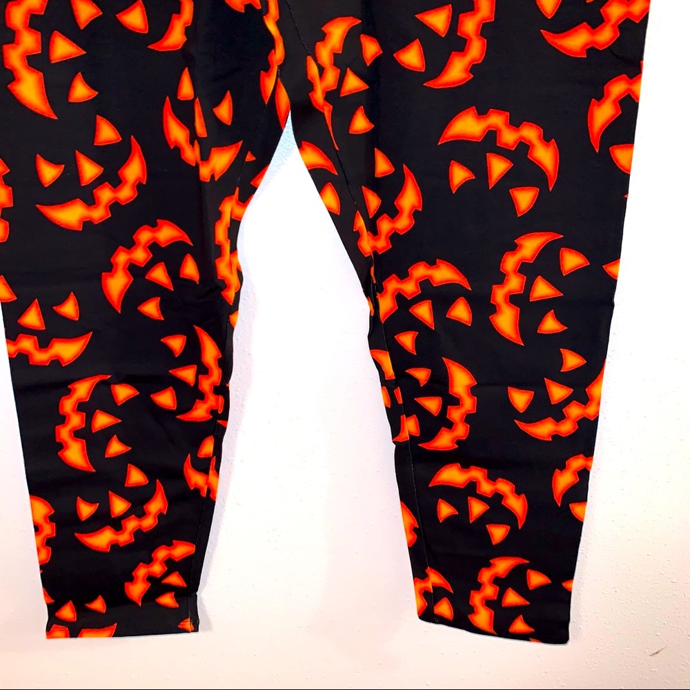 NOBO XXXL 3x 21 Jack O Lantern Eyes Cotton Spandex Blend Leggings - Picture 6 of 9